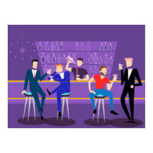 Retro Gay Bar-Poster