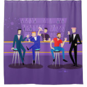 Retro Gay Bar Shower Curtain Douchegordijn (Voorkant)