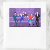 Retro Gay Bar-stickers Rechthoekige Sticker (Tas)