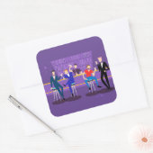 Retro Gay Bar-stickers Vierkante Sticker (Envelop)