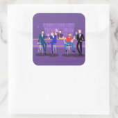 Retro Gay Bar-stickers Vierkante Sticker (Tas)