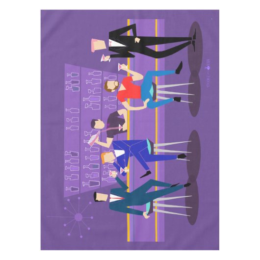 Retro Gay Bar Tablecloth Tafelkleed (Voorkant)
