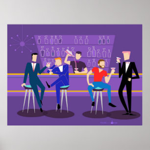 Retro Gay Bar van 1960 Poster