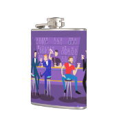 Retro Gay Bar Vinyl Wrapped Flask Heupfles (Links)
