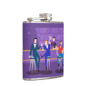 Retro Gay Bar Vinyl Wrapped Flask Heupfles (Rechts)