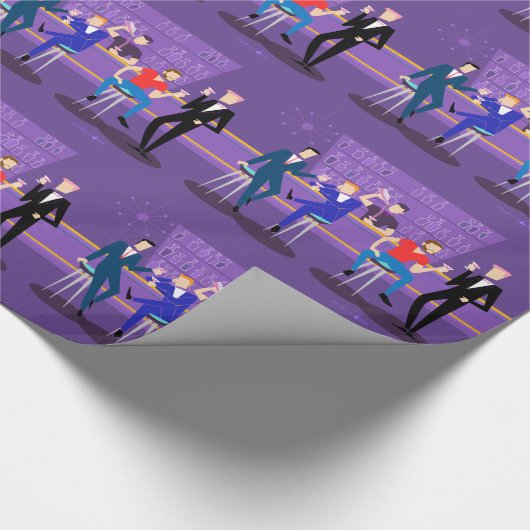 Retro Gay Bar Wrapping Paper Cadeaupapier (Hoek)
