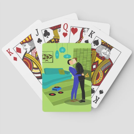 Retro Gay Coupes in Love Classic Pplay Cards Pokerkaarten (Achterkant)