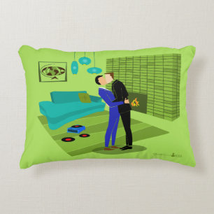 Retro Gay Couple in Love Accent Kussen