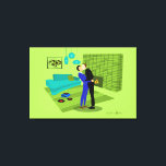 Retro Gay Couple in Love Canvas Afdruk<br><div class="desc">Dit Retro Gay Couple in Love design is het perfecte mengsel van passie en kitsch. In de stijl van de jaren '60, het minimalistische kunstontwerp, staat een aantrekkelijk homostel dat in het midden van die jaren zoent, dat ontegensprekelijk is versierd in het huis van de tijdcapsule. De kalkgroene steenhaard zorgt...</div>