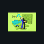 Retro Gay Couple in Love Canvas Afdruk<br><div class="desc">Dit Retro Gay Couple in Love design is het perfecte mengsel van passie en kitsch. In de stijl van de jaren '60, het minimalistische kunstontwerp, staat een aantrekkelijk homostel dat in het midden van die jaren zoent, dat ontegensprekelijk is versierd in het huis van de tijdcapsule. De kalkgroene steenhaard zorgt...</div>