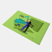 Retro Gay Couple in Love Deurmat (Schuin)