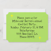 Retro Gay Couple in Love Invitation Save The Date (Achterkant)