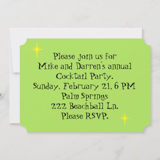 Retro Gay Couple in Love Invitation Save The Date (Achterkant)