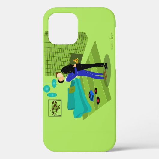 Retro Gay Couple in Love iPhone / iPad case (Achterkant)