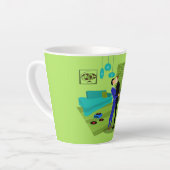 Retro Gay Couple in Love Latte Mok (Linkerhoek)