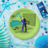 Retro Gay Couple in Love Papieren Bordje (Feest)