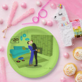 Retro Gay Couple in Love Papieren Bordje (Feest)