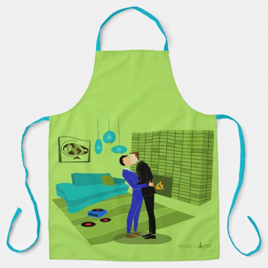 Retro Gay Couple in Love Schort (Voorkant)