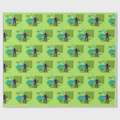 Retro Gay Couple in Love Wrapping Paper Cadeaupapier (Vlak)