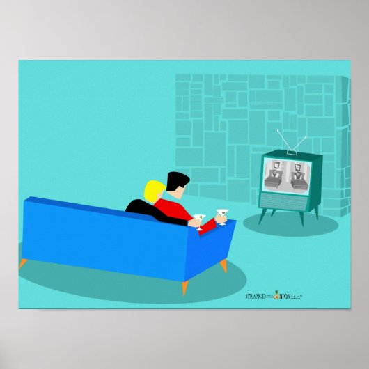 Retro Gay Couple Print, Value Poster Paper (Matte) (Voorkant)