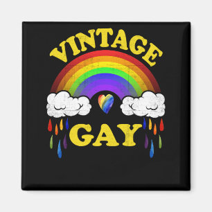 Retro Gay LGBT Gay Pride Maand Regenboog Magneet