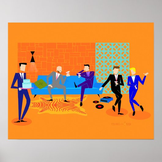 Retro Gay Party-Poster Poster (Voorkant)