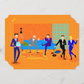  Retro Gay Party Uitnodigingen (Voorkant / Achterkant)