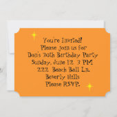 Retro Gay Party-uitnodigingen (met hond) Kaart (Achterkant)