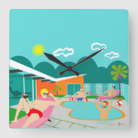 Retro Gay Pool Party Acrylwand