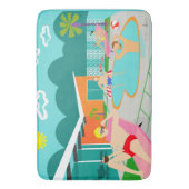 Retro Gay Pool Party Bath Mat (Voorkant Verticaal)