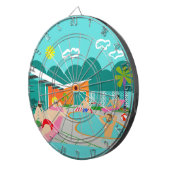 Retro Gay Pool Party Dart Board Dartbord (Voorkant Rechts)
