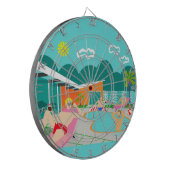Retro Gay Pool Party Dart Board Dartbord (Voorkant Links)