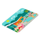 Retro Gay Pool Party Flexibele Magneet (Linkerzijde)