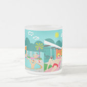 Retro Gay Pool Party Frosted Glass Mok (Center)