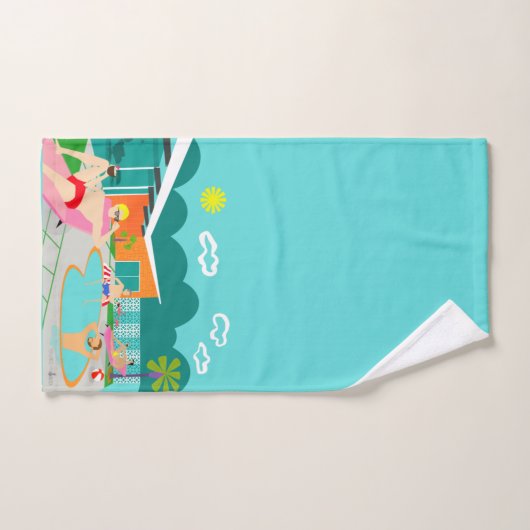 Retro Gay Pool Party-handdoekset Bad Handdoek (Handdoek)