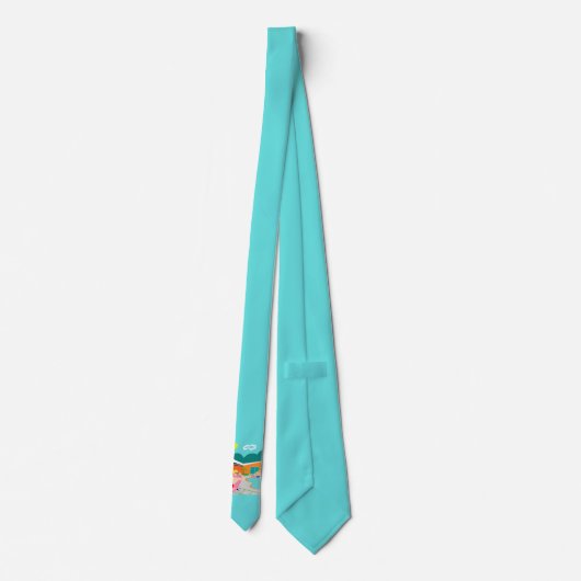 Retro Gay Pool Party Necktie Stropdas (Achterkant)