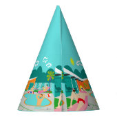 Retro Gay Pool Party Pet Feesthoedjes (Achterkant)