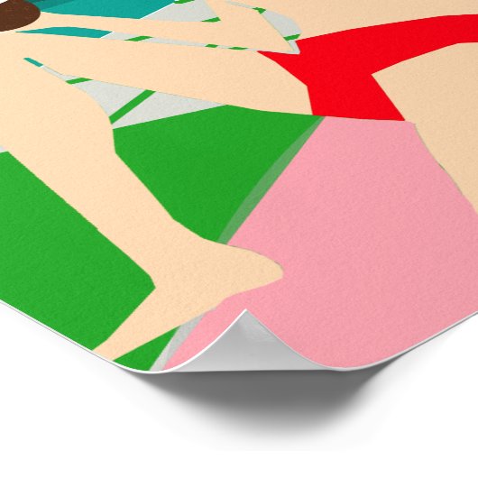 Retro Gay Pool Party Poster (Hoek)