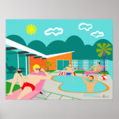 Retro Gay Pool Party Poster (Voorkant)