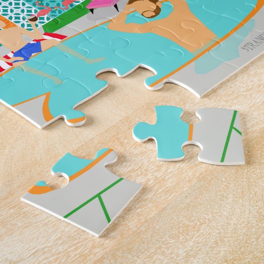 Retro Gay Pool Party Puzzle Legpuzzel (Zijkant)