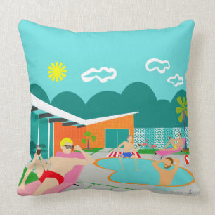 Retro Gay Pool Party Sierkussen