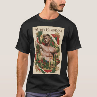 Retro Gay Pride Christmas Card  gift T-shirt