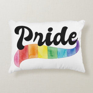 Retro Gay Pride Regenboog Waterverf LGBTQ Bondgeno Accent Kussen