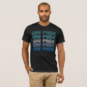 Retro Gay Pride T-Shirt voor mannen (Voorkant volledig)