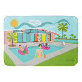 Retro Gay Roze Flamingo Pool Party Badmat (Voorkant)