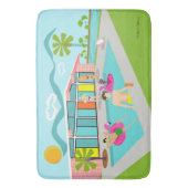 Retro Gay Roze Flamingo Pool Party Badmat (Voorkant Verticaal)