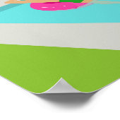 Retro Gay Roze Flamingo Pool Party Poster (Hoek)