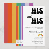 Retro Gay Trouwkoppels Douche Zijn & Zijn LGBTQ Kaart (Voorkant / Achterkant)