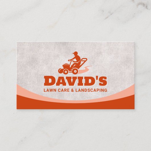 Retro Gazonverzorging & Landscaping Rijmaaier Logo Visitekaartje (Voorkant)