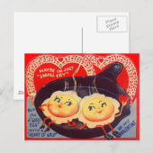  Retro Gebakken Eieren Valentijn Feestdagenkaart (Voorkant / Achterkant)